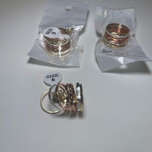 RINGS 7 DAYS 14 K LAMINATED  ITALIAN GOLD